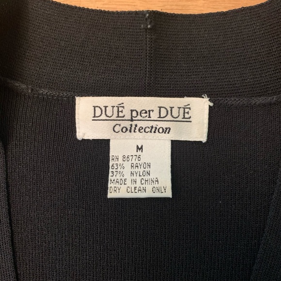 DUÉ per DUÉ Black Knit Top - Picture 3 of 3